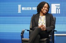 Stacy Brown-Philpot, chief executive officer of TaskRabbit Inc., smiles during the annual Milken Institute Global Conference in Beverly Hills , California, U.S., on Wednesday, May 4, 2016. The conference gathers attendees to explore solutions to today's most pressing challenges in financial markets, industry sectors, health, government and education. Photographer: Patrick T. Fallon/Bloomberg via Getty Images