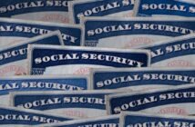 An array of Social Security cards.